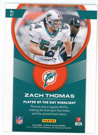 Zach Thomas 2020 Panini Player of the Day #67 /10