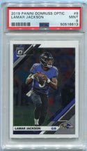 Lamar Jackson 2019 Panini Donruss Optic Card #9 PSA Graded 9