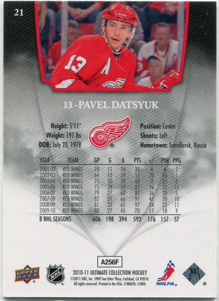 Pavel Datsyuk 2010 - 2011 Upper Deck Ultimate Collection Card #21 255/399