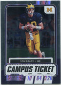 Tom Brady 2021 Panini Contenders Draft Picks Campus Ticket Foil Card #8