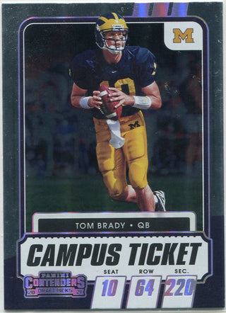 Tom Brady 2021 Panini Contenders Draft Picks Campus Ticket Foil Card #8