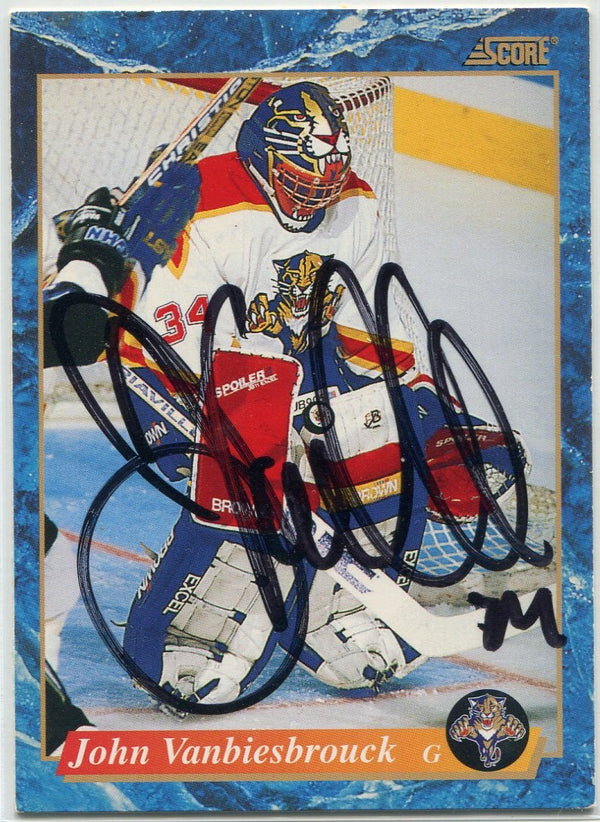 John Vanbiesbrouck Autographed 1993-94 Score Card