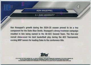 Kon Knueppel 2024 - 2025 Bowman Now U March Madness Card #4