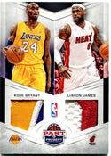 Lebron James Kobe Bryant Panini Past and Present Duel Patch Card 08/25