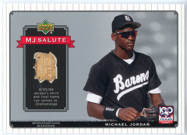 Michael Jordan 2001 Upper Deck MJ Salute Bat Card #MJ-BB