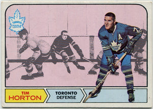 Tim Horton 1968 - 1969 Topps Card #123