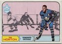 Tim Horton 1968 - 1969 Topps Card #123