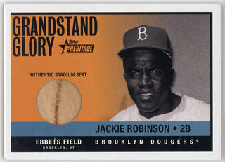 Jackie Robinson 2001 Topps Heritage Grandstand Glory Stadium Seat Card #THGG-JR