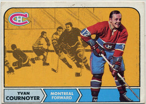 Yvan Cournoyer 1968 - 1969 Topps Card #62