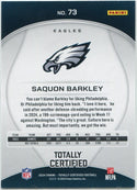 Saquon Barkley 2024 Panini Totally Certified Purple Mirror Parallel Card #73