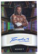 Booker T Autographed 2023 Panini Select Legendary Signatures Prizm Card