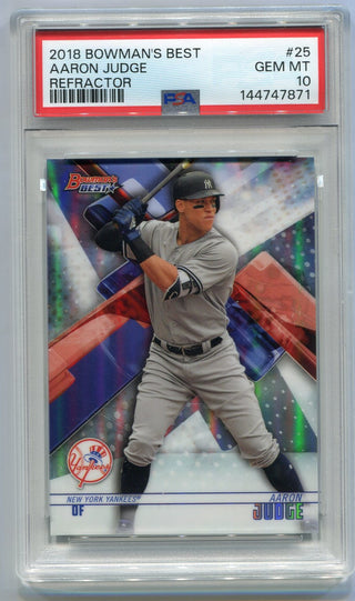 Aaron Judge 2018 Bowman's Best Refractor Card #25