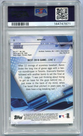 Aaron Judge 2018 Bowman's Best Refractor Card #25