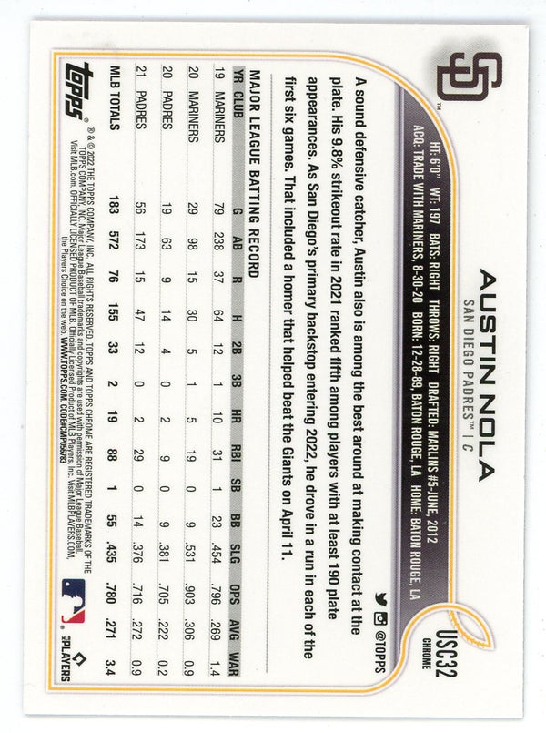 Austin Nola 2022 Topps Chrome #USC32