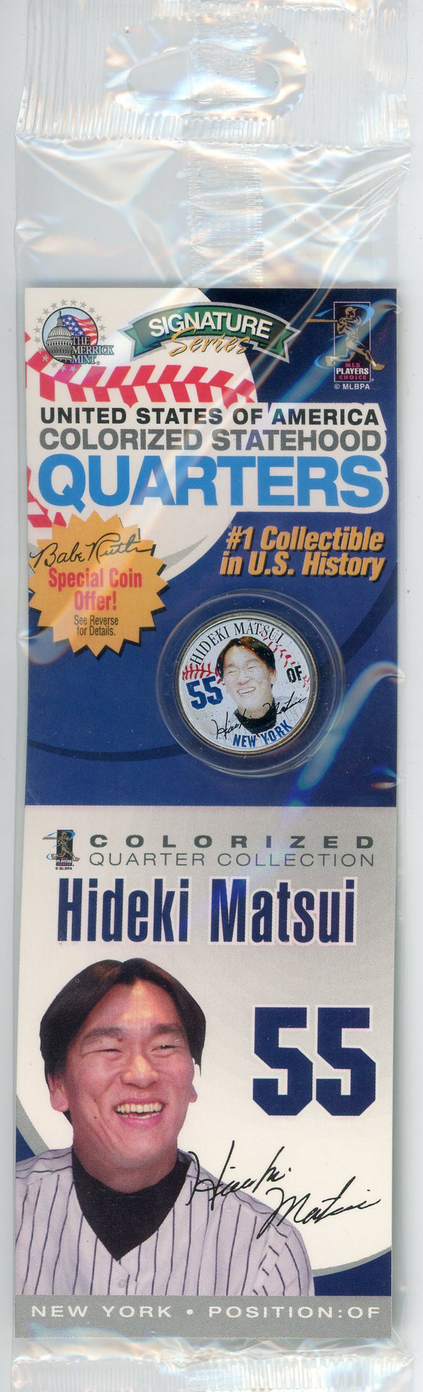 Hideki Matsui Colorized Statehood Quarter