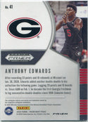 Anthony Edwards 2020 Panini Prizm Draft Picks Red Cracked Ice Prizm RC #41