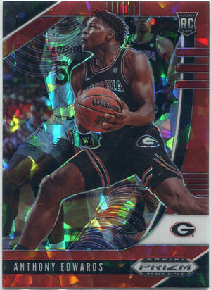 Anthony Edwards 2020 Panini Prizm Draft Picks Red Cracked Ice Prizm RC #1
