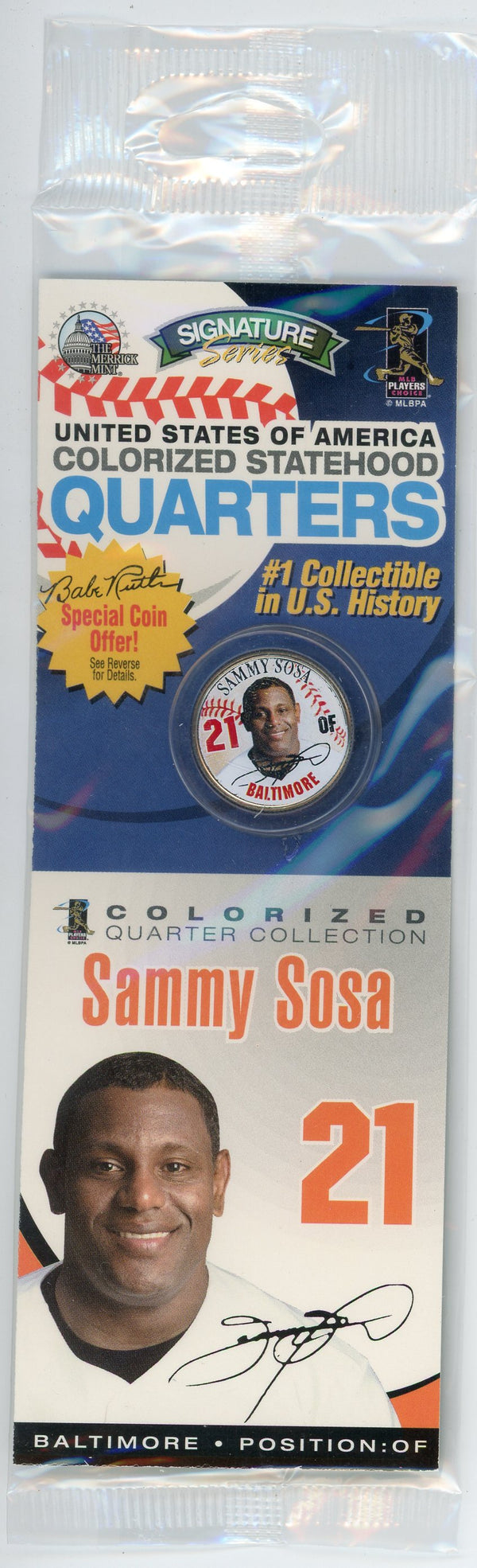 Sammy Sosa Colorized Statehood Quarter