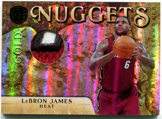 Lebron James Gold Standard Gold Nuggets Jersey Card 13/25