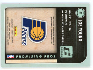 Joe Young 2015-16 Panini Donruss Promising Pros Patch Relic Rookie Card #21