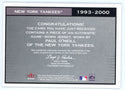 Paul O'Neil 2003 Fleer Greats Cut of History Game-Worn Jersey Card