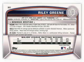 Riley Greene 2023 Topps Silver Bowman Chrome #90 Card