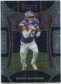 Justin Jefferson 2023 Panini Select Silver Disco Prizm Card #461