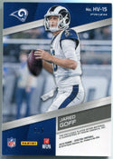 Jared Goff 2019 Panini Spectra High Voltage Patch Card #HV15 5/5