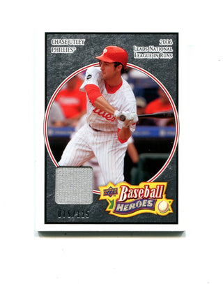 Chase Utley 2008 Upper Deck Baseball Heroes #135 075/125 Card
