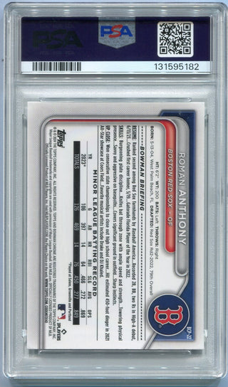 Roman Anthony 2024 Bowman Chrome Prospects Card #BCP-22 PSA Graded 8
