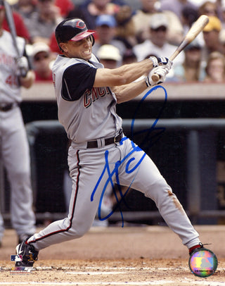 Joe Randa Autographed Hitting 8x10 Photo