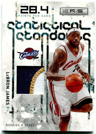 Lebron James Panini Rookies and Stars Statistical Standards Jersey Card 2009 24/50