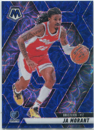 Ja Morant 2024 - 2025 Panini Mosaic Blue Scope Prizm Card #195 12/35