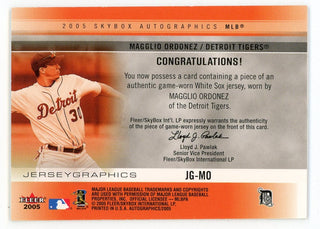 Magglio Ordonez 2005 Fleer Skybox Jersey Graphics #LG-MO Card