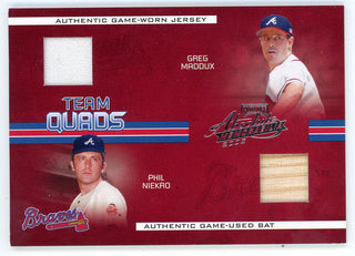Greg Maddux/ Phil Niekro/ Tom Glavine/ John Smoltz 2005 Donruss Team Quads #TQ-24