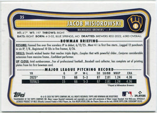 Jacob Misiorowski 2026 Bowman RC #35