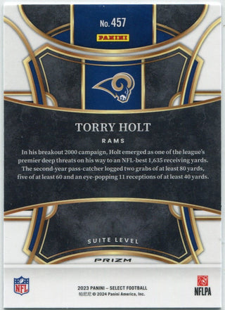 Torry Holt 2023 Panini Select Silver Disco Prizm Card #457