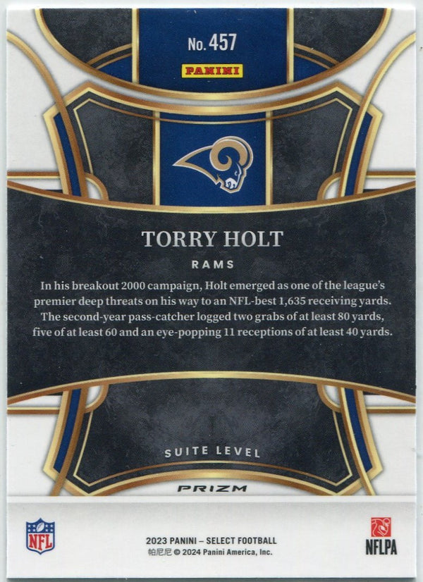 Torry Holt 2023 Panini Select Silver Disco Prizm Card #457