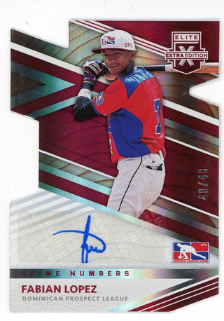 Fabian Lopez 2020 Panini Elite Extra Edition Autographed #190