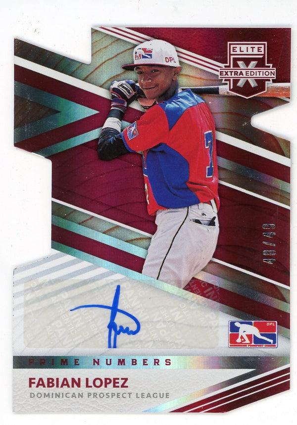 Fabian Lopez 2020 Panini Elite Extra Edition Autographed #190