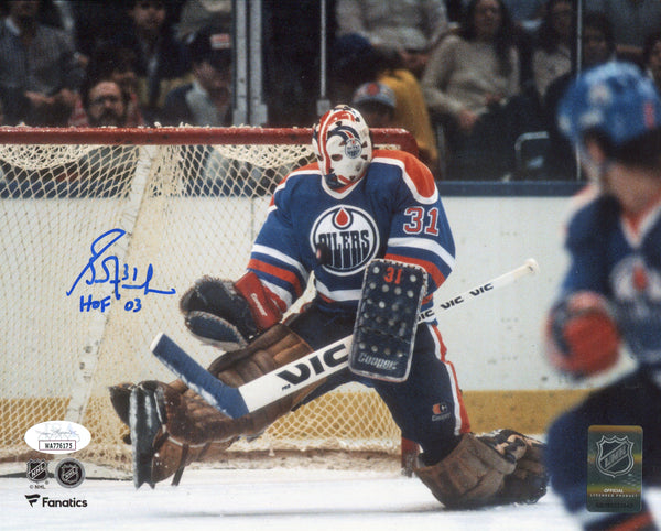 Grant Fuhr "HOF 03" Autographed Edmonton Oilers 8x10 Photo (JSA)
