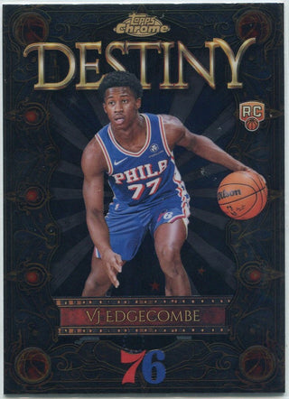 VJ Edgecombe 2025 - 2026 Topps Chrome Destiny RC #D-3