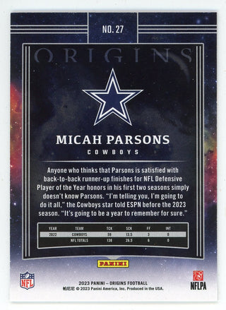 Micah Parsons 2023 Panini Origins Rookie Card #27