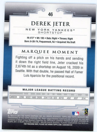 Derek Jeter 2011 Topps Marquee #46