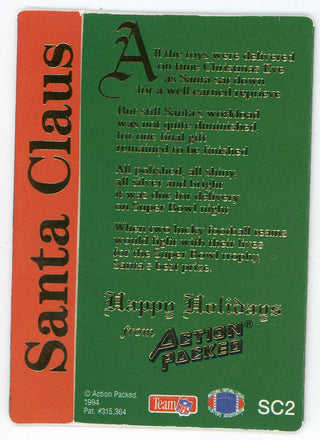 Santa Claus 1994 Action Packed Super Bowl XXIX #SC2