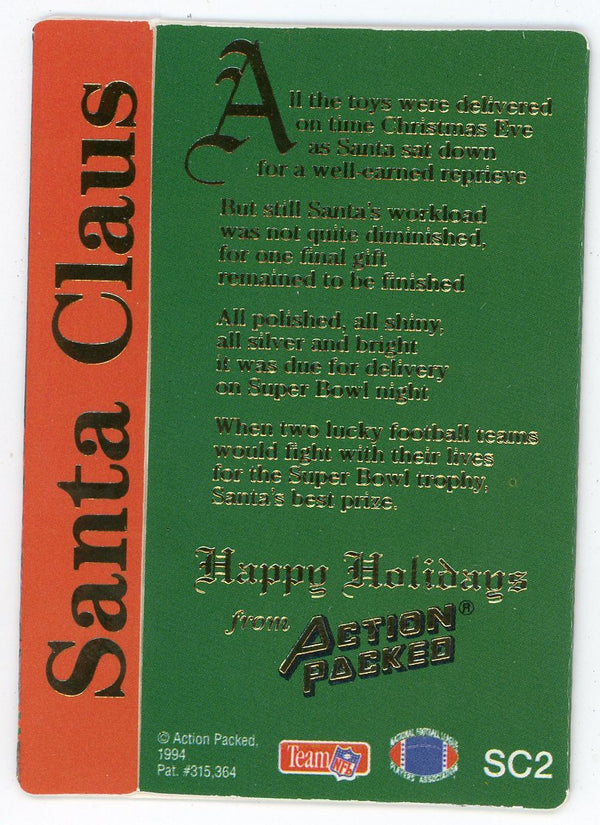 Santa Claus 1994 Action Packed Super Bowl XXIX #SC2
