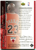 Michael Jordan Upper Deck MJ Materials Jersey Card 2000