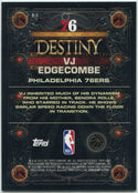 VJ Edgecombe 2025 - 2026 Topps Chrome Destiny RC #D-3
