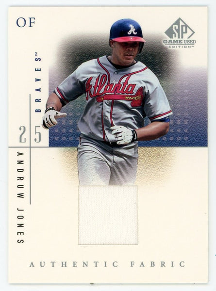 Andruw Jones 2001 Upper Deck Game-Used Jersey #J-AJ Card