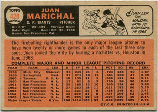 Juan Marichal 1966 Topps Card #420